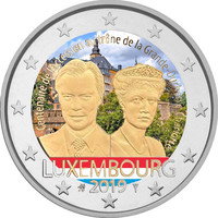 Luxemburg 2 € 2019 Charlotte 100 v., väritetty (#1)