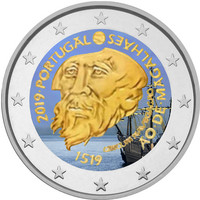 Portugali 2 € 2019 de Magalhães 500 v., väritetty (#1)