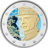 Slovakia 2 € 2019 Milan Rastislav Štefánik, väritetty (#1)