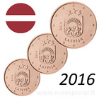 Latvia 1s, 2s & 5s 2016 Vaakuna BU kapseleissa