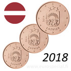 Latvia 1s, 2s & 5s 2018 Vaakuna BU kapseleissa