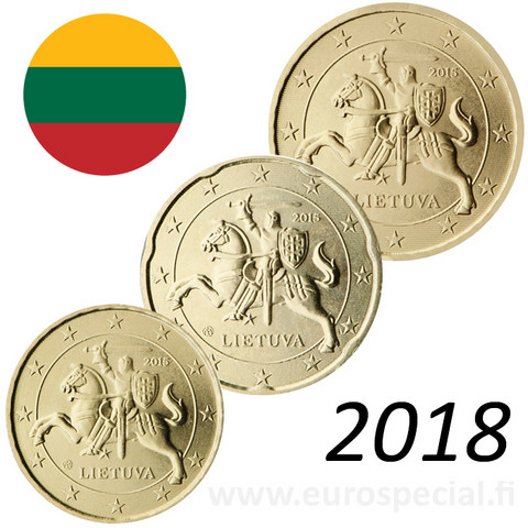 Liettua 10s, 20s & 50s 2018 BU kapseleissa