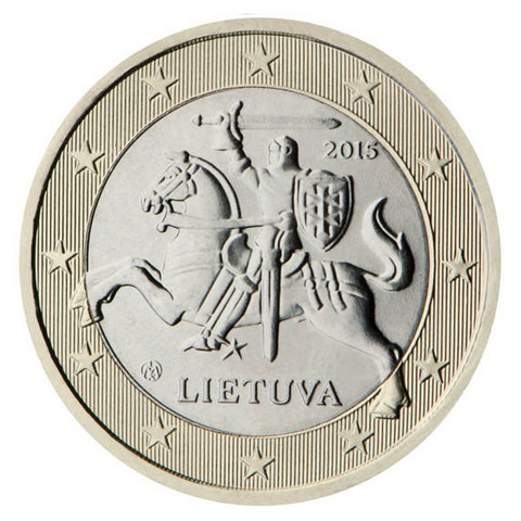 Liettua 1 € 2019 Vytis-ratsastaja BU kapselissa