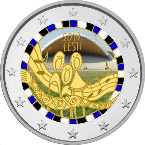 Viro 2 € 2019 Estonian Song Festival 150 v., väritetty (#1)