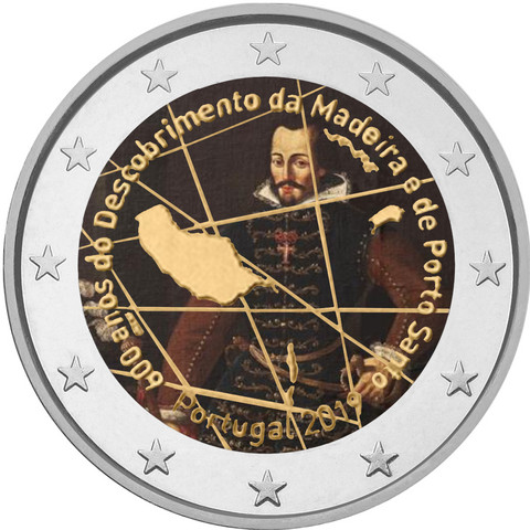 Portugali 2 € 2019 Madeira 600 v., väritetty (#1)