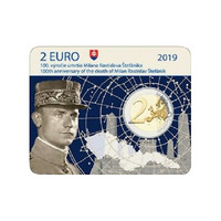 Slovakia 2 € 2018 Milan Rastislav Štefánik coincard