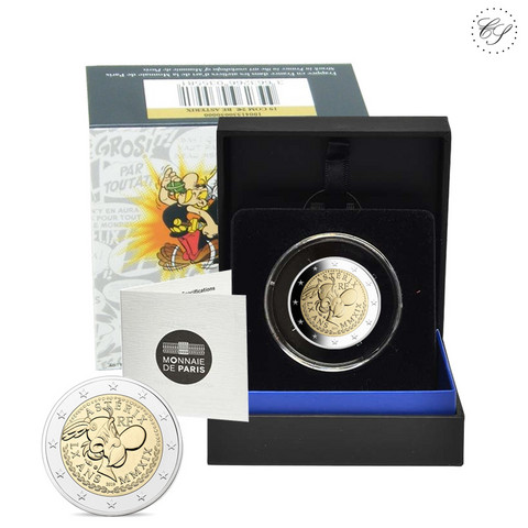 Ranska 2 € 2019 Astérix 60 vuotta, Proof
