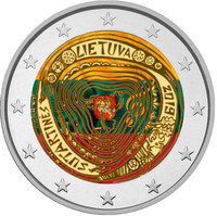 Liettua 2 € 2019 Moniääniset Sutartines, väritetty (#2)
