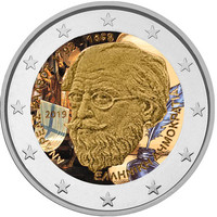 Kreikka 2 € 2019 Andreas Kalvos 150 v., väritetty (#2)