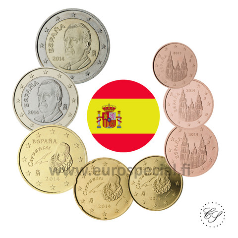 Espanja 1s - 2 € 2000 UNC