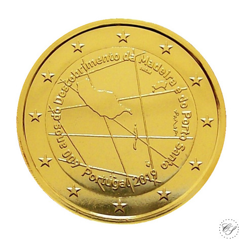 Portugali 2 € 2019 Madeira 600 vuotta KULLATTU