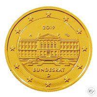 Saksa 2 € 2019 Bundesrat 70 vuotta kullattu