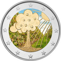 Malta 2 € 2019 Luonto & ympäristö, väritetty (#2)