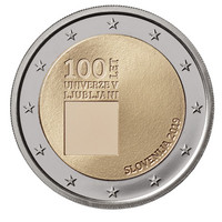 Slovenia 2 € 2019 Ljubljanan yliopisto 100 vuotta