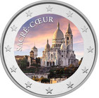 Pariisi & Sacre Coeur 2 € 2019 -juhlaraha, väritetty