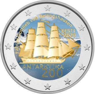 Viro 2 € 2020 Antarktika 200 vuotta, väritetty (#2)