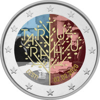 Viro 2 € 2020 Tarton rauha 100 vuotta, väritetty (#1)