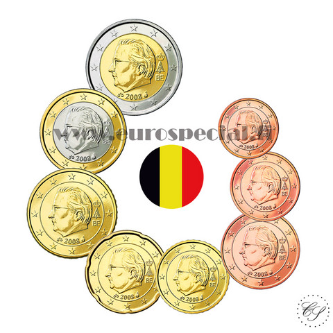 Belgia 1s - 2 € 2000 UNC/BU