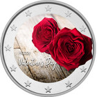 Ystävänpäivä 2 € 2020 -juhlaraha, väritetty (#3)