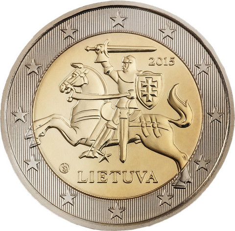 Liettua 2 € 2020 Vytis-hevosratsastaja