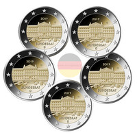 Saksa 2 € 2019 Bundesrat 70 vuotta A-J