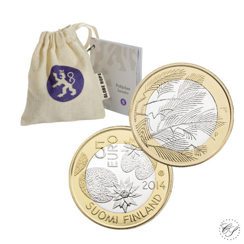 Suomi 5 € 2014 Pohjolan luonto, Erämaa, Proof