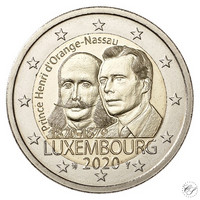 Luxemburg 2 € 2020 Prinssi Henry 200 vuotta