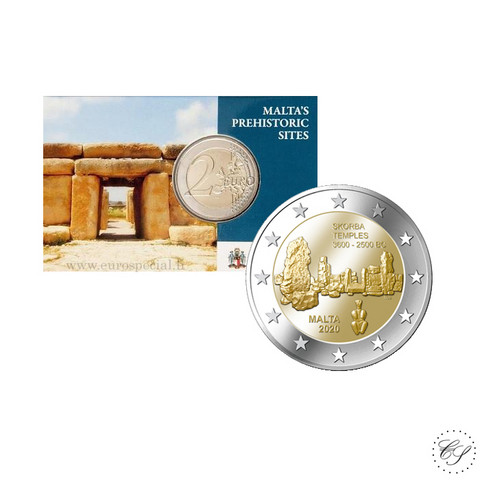 Malta 2 € 2020 Ta' Skorban temppelit, MdP, coincard