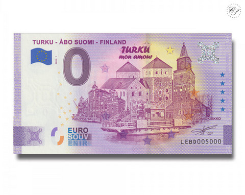 Suomi 0 € 2020 Turku - Åbo nollaseteli juhlavuosiversio
