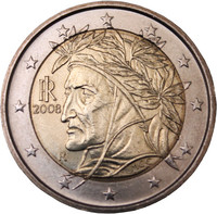 Italia 2 € 2019 Dante Alighieri UNC