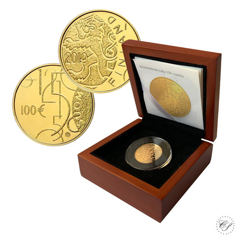 Suomi 100 € 2010 Suomalainen raha 150 vuotta kultaraha