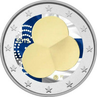 Suomi 2 € 2019 Suomen Hallitusmuoto 1919, väritetty