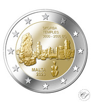 Malta 2 € 2020 Ta' Skorban temppelit F-merkinnällä BU