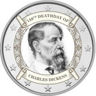 Charles Dickens 2 € -juhlaraha, väritetty