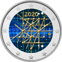 Suomi 2 € 2020 Turun yliopisto 100 v., väritetty (#2)