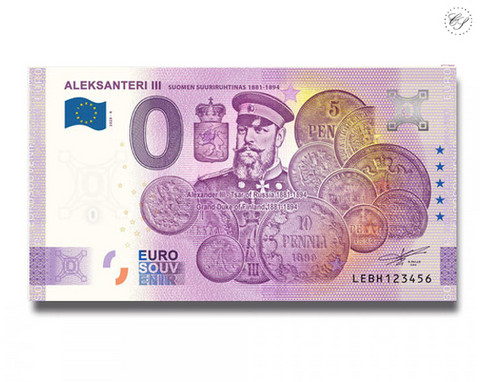 Suomi 0 € 2020 Suuriruhtinaat - Aleksanteri III UNC