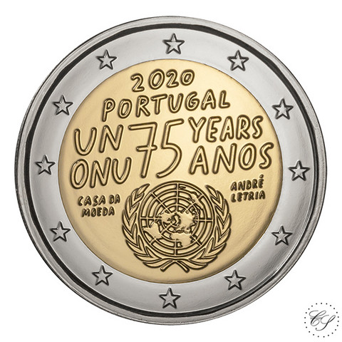 Portugali 2 € 2020 Yhdistyneet Kansakunnat 75 vuotta