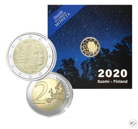 Suomi 2 € 2020 Väinö Linna 100 vuotta, Proof 