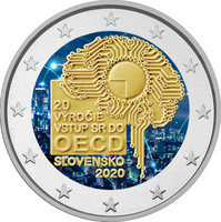 Slovakia 2 € 2020 OECD 20 vuotta, väritetty (#2)