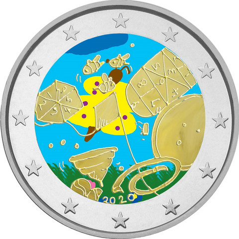 Malta 2 € 2020 Pelit, väritetty (#1)