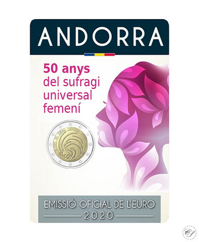 Andorra 2 € 2020 Yleinen äänioikeus 50 v. BU coincard