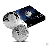 Suomi 20 € 2020 Väinö Linna 100 vuotta Ag, numeroitu
