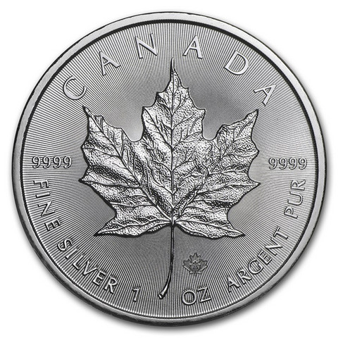 Kanada 2021 Maple Leaf hopearaha 1 oz