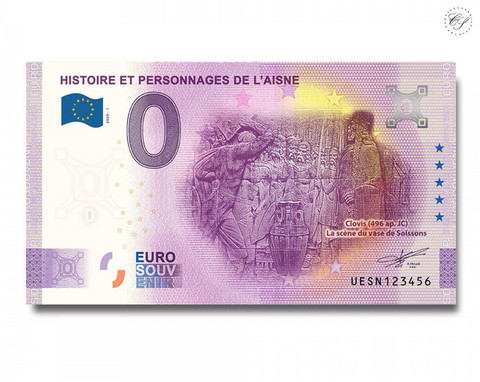 Ranska 0 € 2020 Aisnen historia UNC