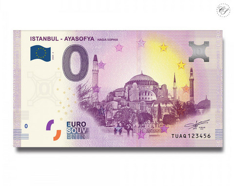 Turkki 0 € 2020 Hagia Sofia -nollaseteli Special Edition UNC
