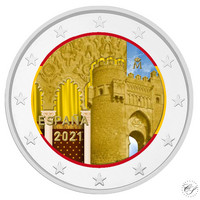 Espanja 2 € 2021 Toledo - Puerta del Sol, väritetty (#1)