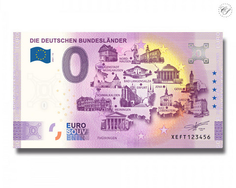 Saksa 0 € 2021 Osavaltiot & Thüringen UNC