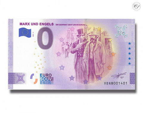 Saksa 0 € 2021 Marx & Engels -juhlavuosiversio UNC