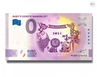 Alankomaat 0 € 2021 Lapsen ensimmäinen seteli -juhlavuosiversio UNC