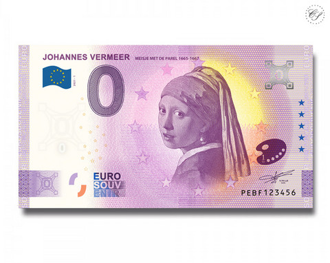 Alankomaat 0 € 2021 Turbaanipäinen tyttö -juhlavuosiversio UNC